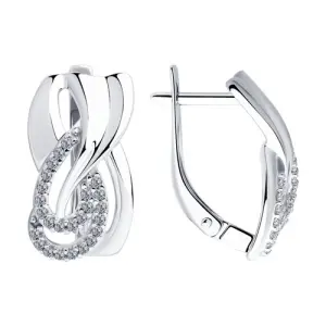 Серьги Sokolov и Diamant серебро 94023429 (Sokolov и Diamant, Россия)