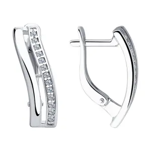 Серьги Sokolov и Diamant серебро 94023463 (Sokolov и Diamant, Россия)