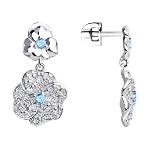 Серьги Sokolov и Diamant серебро 94023529 (Sokolov и Diamant, Россия)