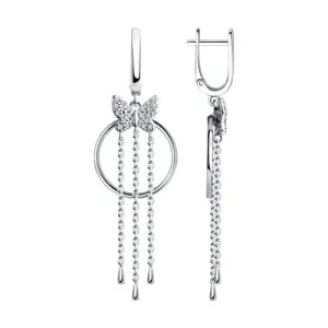 Серьги Sokolov и Diamant серебро 94023596 (Sokolov и Diamant, Россия)