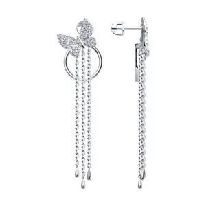 Серьги Sokolov и Diamant серебро 94023598 (Sokolov и Diamant, Россия)