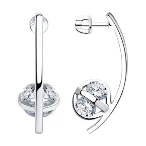 Серьги Sokolov и Diamant серебро 94023602 (Sokolov и Diamant, Россия)
