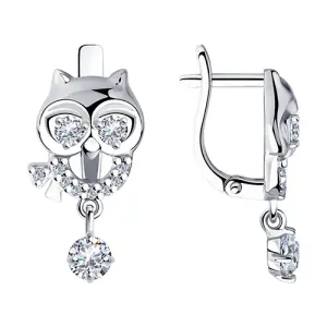 Серьги Sokolov и Diamant серебро 94023721 (Sokolov и Diamant, Россия)