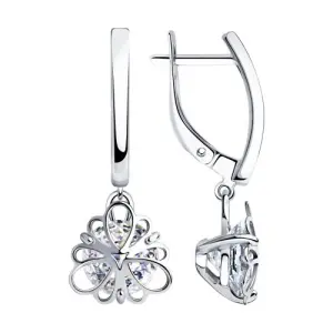 Серьги Sokolov и Diamant серебро 94023744 (Sokolov и Diamant, Россия)
