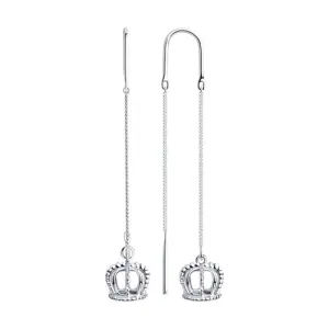 Серьги Sokolov и Diamant серебро 94023981 (Sokolov и Diamant, Россия)