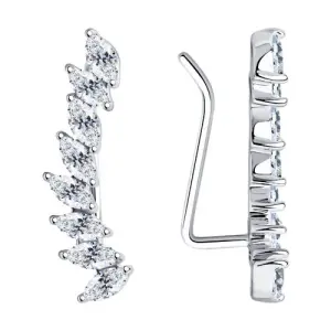 Серьги Sokolov и Diamant серебро 94024257 (Sokolov и Diamant, Россия)