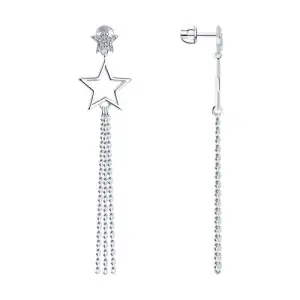 Серьги Sokolov и Diamant серебро 94025278 (Sokolov и Diamant, Россия)
