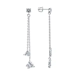 Серьги Sokolov и Diamant серебро 94025979 (Sokolov и Diamant, Россия)