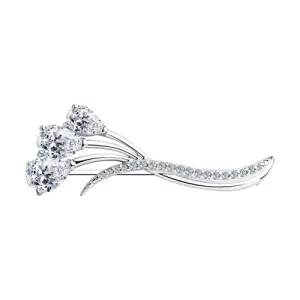 Брошь Sokolov и Diamant серебро 94040025 (Sokolov и Diamant, Россия)