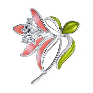 Брошь Sokolov и Diamant серебро 94040199 (Sokolov и Diamant, Россия)