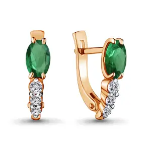 Серьги Aquamarine золото 940765к.1 (Aquamarine, Россия)