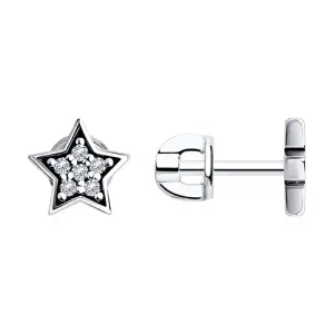 Серьги Sokolov и Diamant серебро 95020100 (Sokolov и Diamant, Россия)