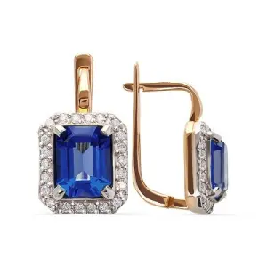 Серьги Кристалл золото CA73500226773 (Кристалл, Беларусь)