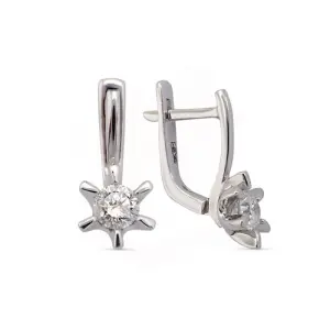 Серьги  золото CA90300226773 (Кристалл, Беларусь)