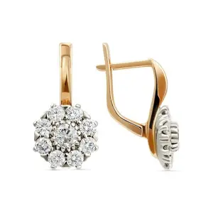 Серьги Кристалл золото CC68900226773 (Кристалл, Беларусь)