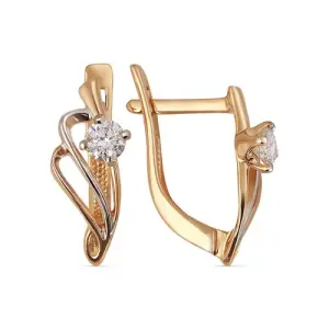 Серьги  золото CC90100226773 (Кристалл, Беларусь)