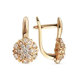 Серьги Кристалл золото CJ32900226773 (Кристалл, Беларусь)